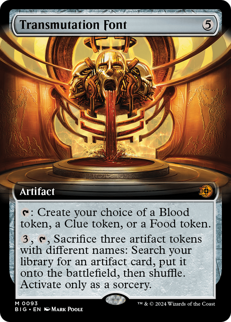 Transmutation Font (BIG-093) [The Big Score] (Extended Art) MTG Single Wizards of the Coast