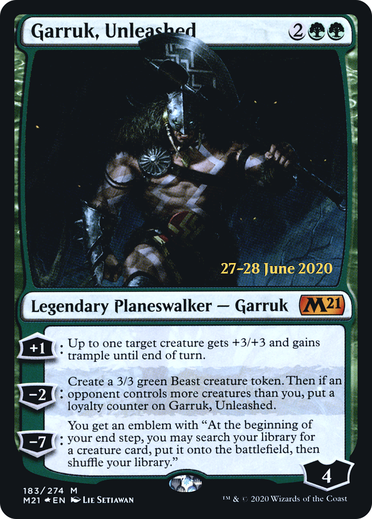 Garruk, Unleashed (PRE-183) [Core Set 2021 Promos] Foil MTG Single Wizards of the Coast