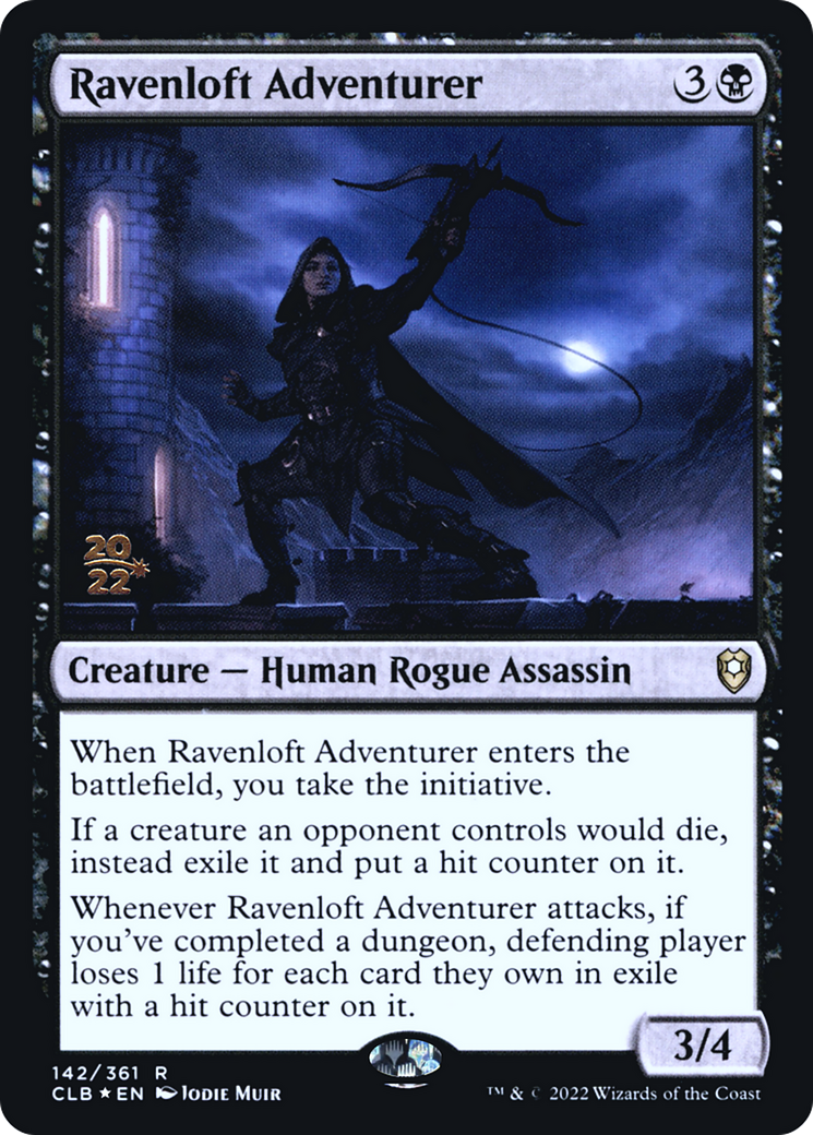 Ravenloft Adventurer (PRE-142) [Battle for Baldur's Gate Promos] Foil MTG Single Wizards of the Coast