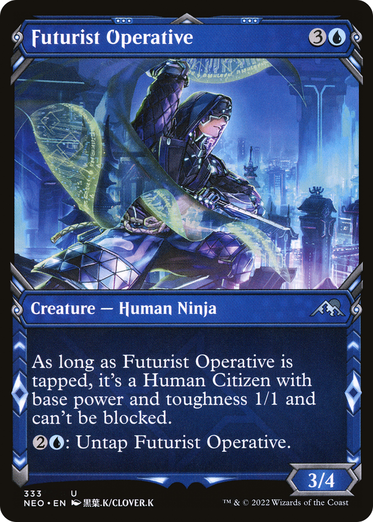 Futurist Operative (NEO-333) [Kamigawa: Neon Dynasty] (Showcase) MTG Single Wizards of the Coast
