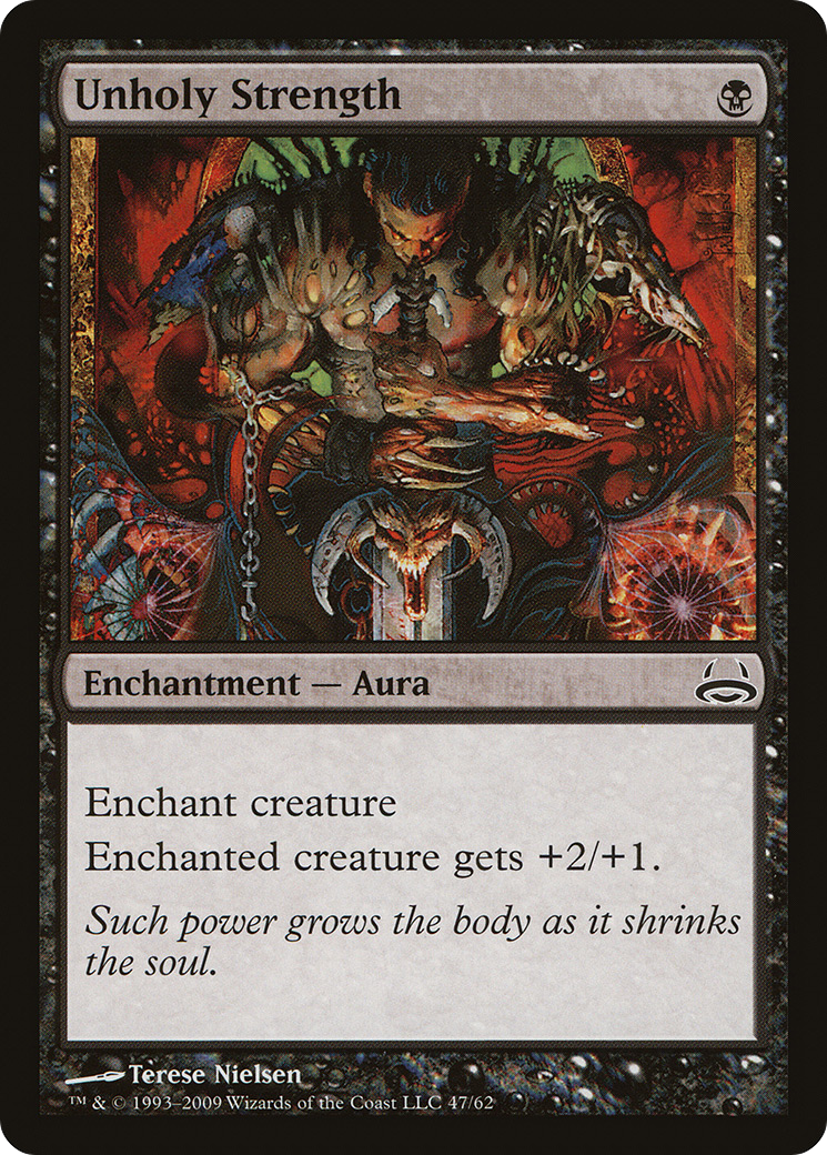 Unholy Strength (DDC-047) [Misc] Duel Decks: Divine vs. Demonic MTG Single Wizards of the Coast
