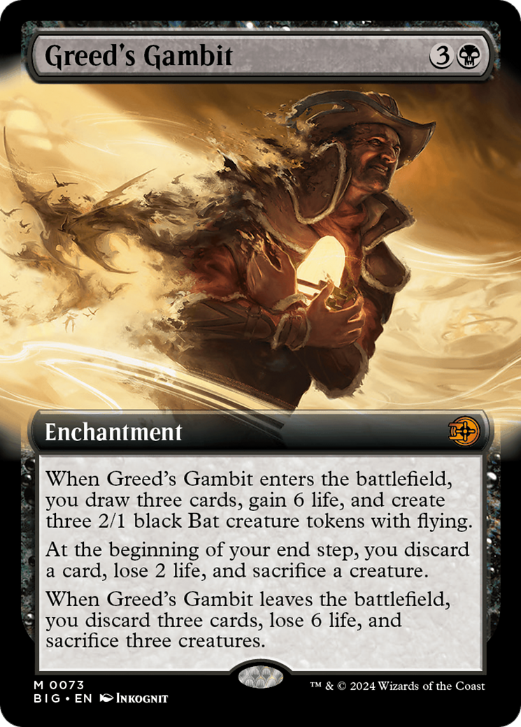 Greed's Gambit (BIG-073) [The Big Score] (Extended Art) Foil MTG Single Wizards of the Coast