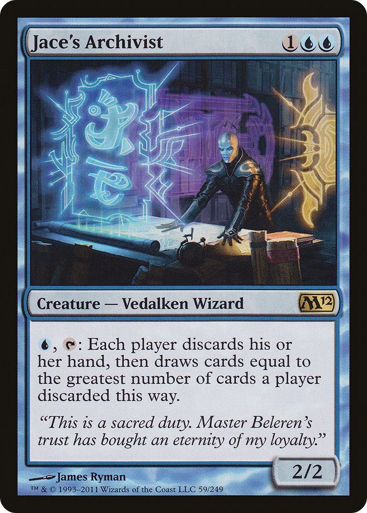 Jace's Archivist [Magic 2012] MTG Single Magic: The Gathering