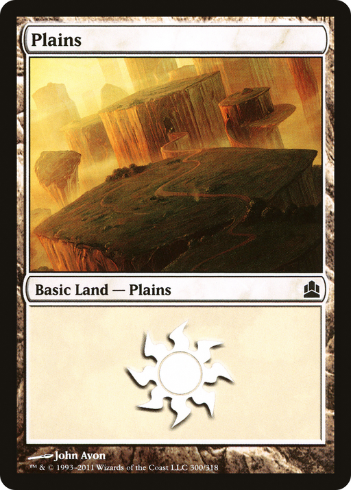 Plains (300) (CMD-300) [Commander 2011] MTG Single Wizards of the Coast