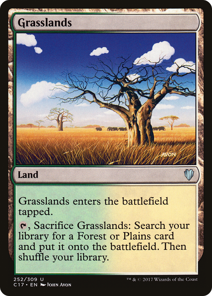 Grasslands (C17-252) [Commander 2017] MTG Single Wizards of the Coast