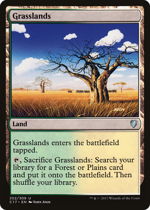 Grasslands (C17-252) [Commander 2017] MTG Single Wizards of the Coast