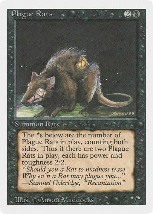 Plague Rats (3ED-123) [Revised Edition] MTG Single Wizards of the Coast