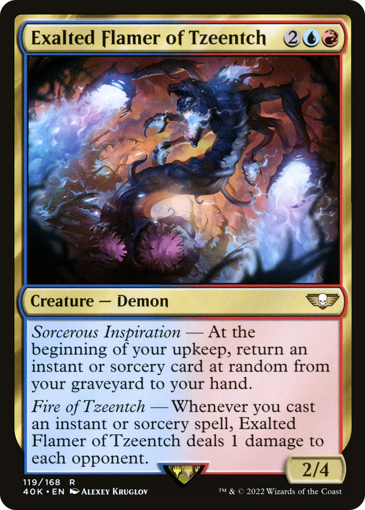 Exalted Flamer of Tzeentch (40K-119) [Warhammer 40,000 Commander] MTG Single Wizards of the Coast
