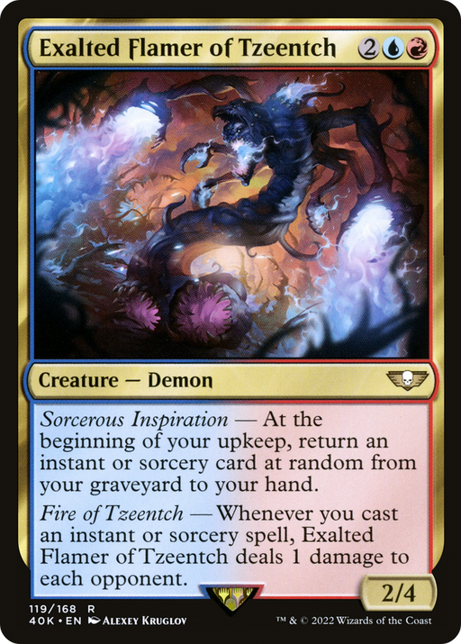 Exalted Flamer of Tzeentch (40K-119) [Warhammer 40,000 Commander] MTG Single Wizards of the Coast