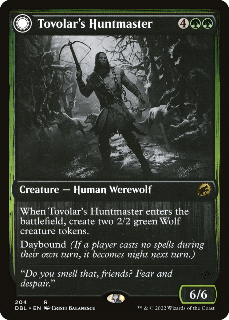 Tovolar's Huntmaster // Tovolar's Packleader (DBL-204) [Innistrad: Double Feature] MTG Single Wizards of the Coast