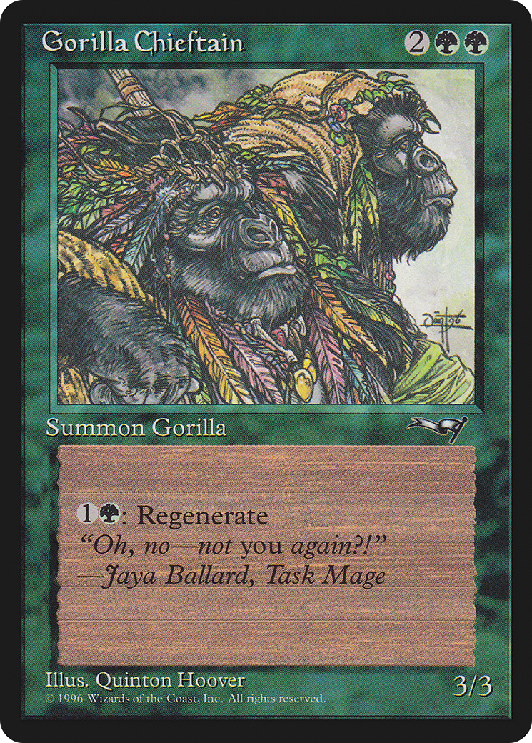 Gorilla Chieftain (2 Gorillas) (ALL-078) [Alliances] MTG Single Wizards of the Coast