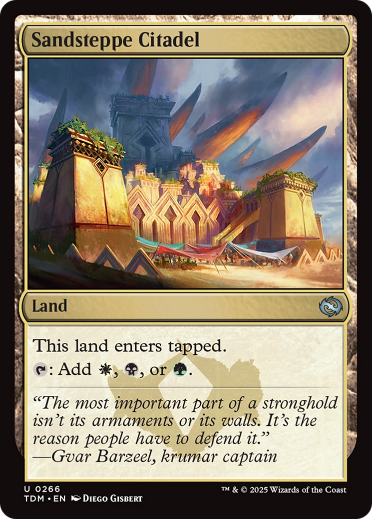 Sandsteppe Citadel (TDM-266) [Tarkir: Dragonstorm] Foil MTG Single Wizards of the Coast
