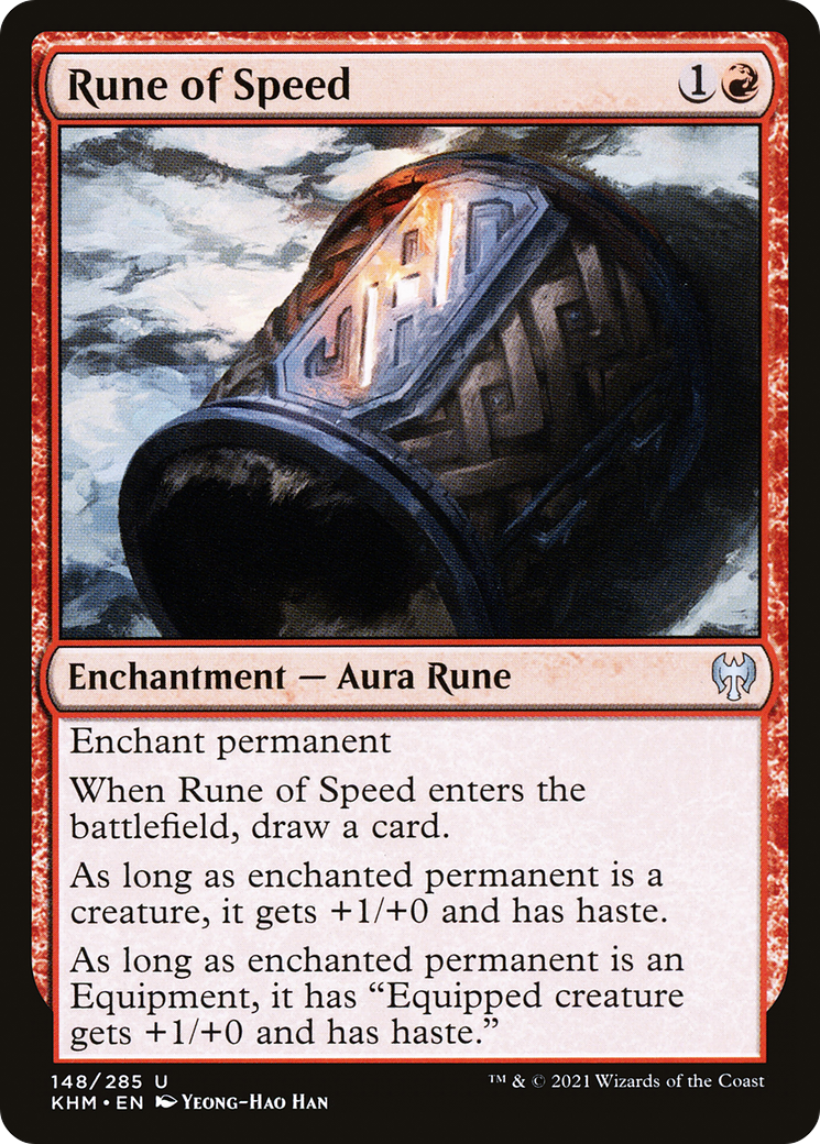 Rune of Speed (KHM-148) [Kaldheim] Foil MTG Single Wizards of the Coast