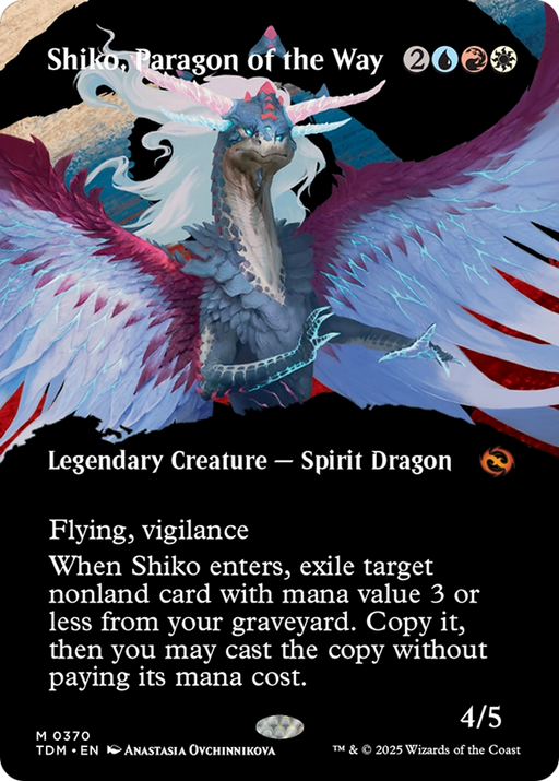 Shiko, Paragon of the Way (Borderless) (TDM-370) [Tarkir: Dragonstorm] MTG Single Wizards of the Coast