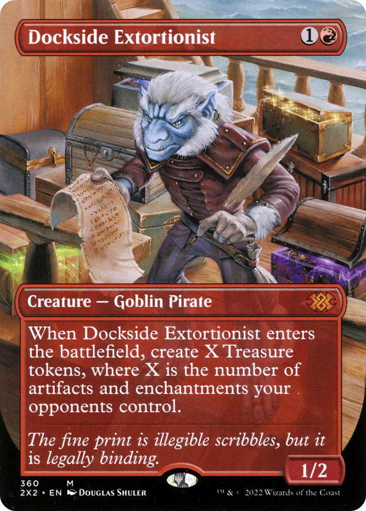 Dockside Extortionist (2X2-360) [Double Masters 2022] (Borderless) Foil MTG Single Wizards of the Coast