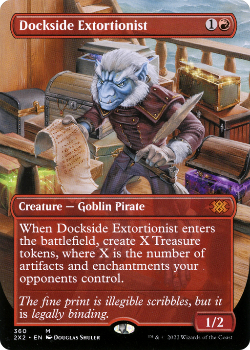 Dockside Extortionist (2X2-360) [Double Masters 2022] (Borderless) Foil MTG Single Wizards of the Coast