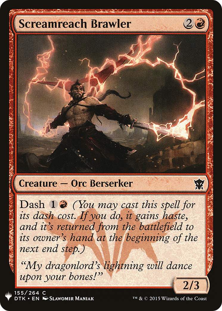 Screamreach Brawler (LIST-DTK-155) [Mystery Booster] The List MTG Single Wizards of the Coast