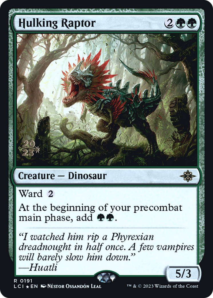 Hulking Raptor (PRE-191) [The Lost Caverns of Ixalan Promos] Foil MTG Single Wizards of the Coast