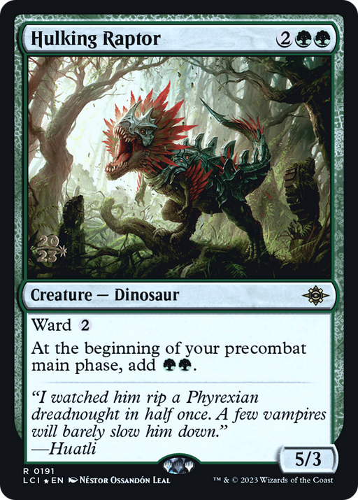 Hulking Raptor (PRE-191) [The Lost Caverns of Ixalan Promos] Foil MTG Single Wizards of the Coast