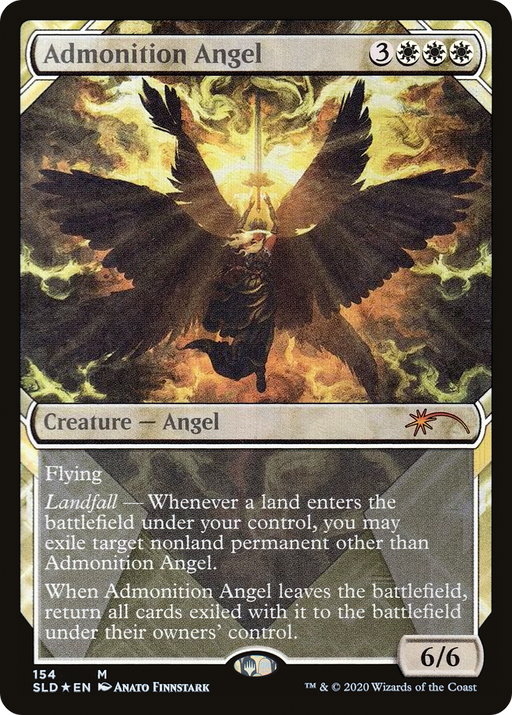 Admonition Angel (SLD-154) [Secret Lair] Drop (Showcase) Foil MTG Single Wizards of the Coast