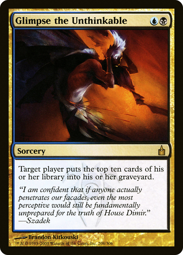 Glimpse the Unthinkable (RAV-208) [Ravnica: City of Guilds] MTG Single Wizards of the Coast