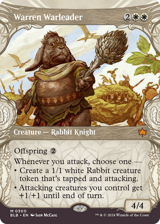 Warren Warleader (BLB-300) [Bloomburrow] (Showcase) (Borderless) MTG Single Wizards of the Coast