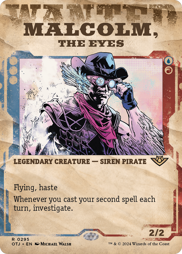 Malcolm, the Eyes (OTJ-295) [Outlaws of Thunder Junction] (Showcase) (Borderless) MTG Single Wizards of the Coast