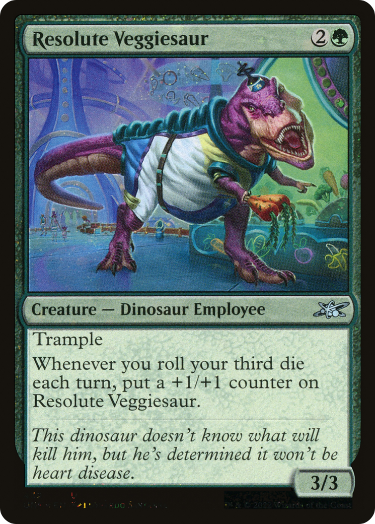 Resolute Veggiesaur (Galaxy Foil) (UNF-439) [Unfinity] Foil MTG Single Wizards of the Coast