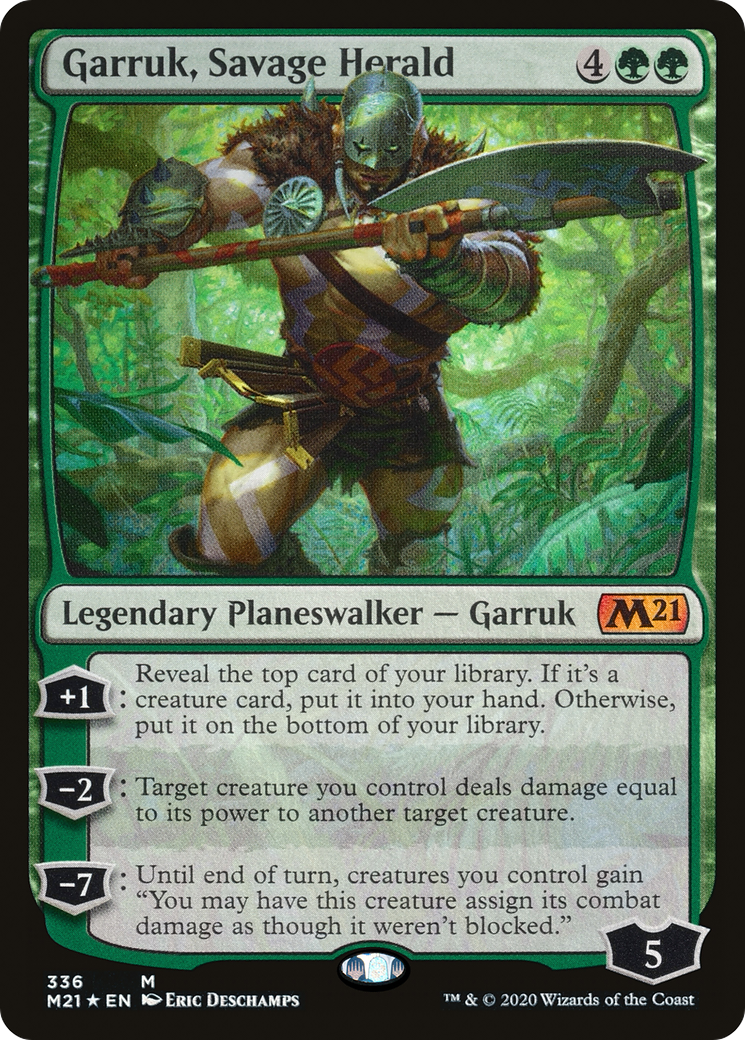 Garruk, Savage Herald (M21-336) [Core Set 2021] Foil MTG Single Wizards of the Coast