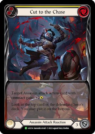 Cut to the Chase (Yellow) [LGS114] (Promo)  Rainbow Foil Flesh And Blood Single Flesh And Blood   