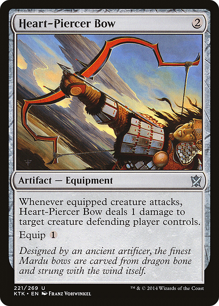 Heart-Piercer Bow (KTK-221) [Khans of Tarkir] Foil MTG Single Wizards of the Coast