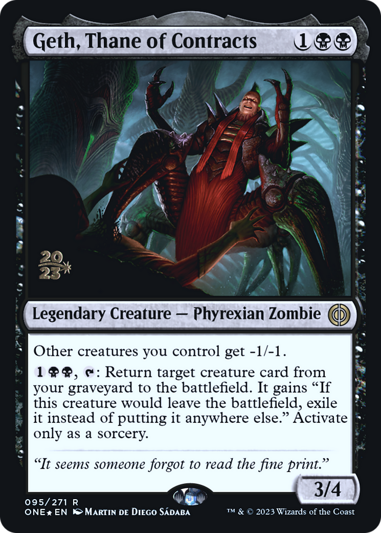 Geth, Thane of Contracts (PRE-95S) [Phyrexia: All Will Be One Promos] Foil MTG Single Wizards of the Coast
