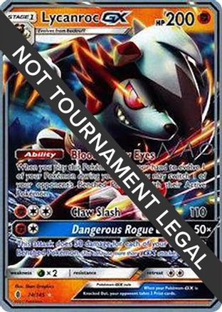 Lycanroc GX - 2018 (Naohito Inoue) (74) [World Championship Decks] Pokemon Single Pokémon