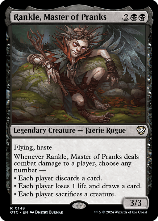 Rankle, Master of Pranks (OTC-148) [Outlaws of Thunder Junction Commander] MTG Single Wizards of the Coast