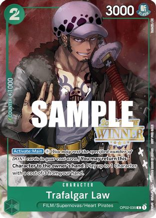 Trafalgar Law (Online Regional 2023) [Winner] (OP02-035) [One Piece Promotion Cards] Foil One Piece Single Bandai