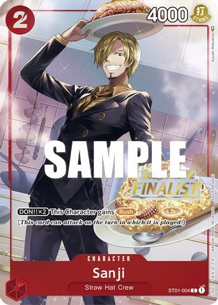 Sanji (Online Regional 2023) [Finalist] (ST01-004) [One Piece Promotion Cards] Foil One Piece Single Bandai