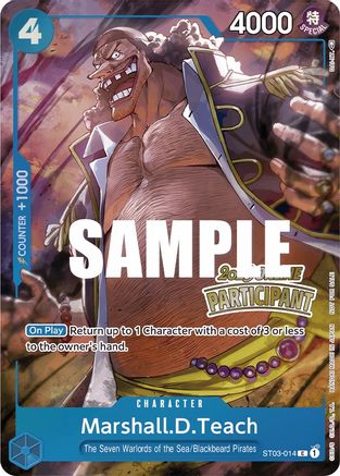 Marshall.D.Teach (Online Regional 2023) [Participant] (ST03-014) [One Piece Promotion Cards] Foil One Piece Single Bandai