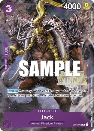 Jack (Online Regional 2023) [Winner] (ST04-008) [One Piece Promotion Cards] Foil One Piece Single Bandai
