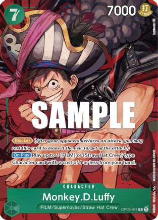 Monkey.D.Luffy (041) (Alternate Art) (OP02-041) [Paramount War] Foil One Piece Single Bandai