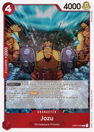 Jozu (OP02-008) [Paramount War] Foil One Piece Single Bandai
