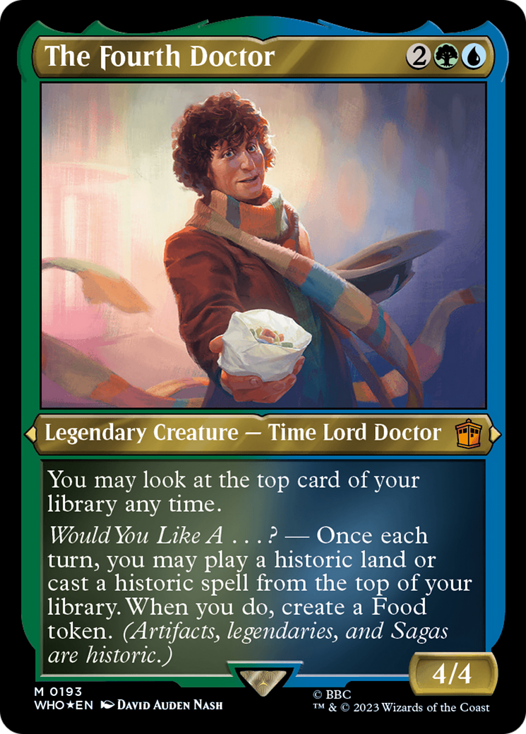 The Fourth Doctor (Display Commander) - Thick Stock (WHO-193) [Doctor Who] Foil MTG Single Wizards of the Coast