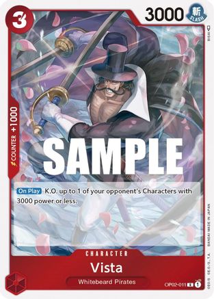 Vista (OP02-011) [Paramount War] Foil One Piece Single Bandai