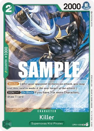 Killer (Promotion Pack 2023) (OP01-039) [One Piece Promotion Cards] One Piece Single Bandai