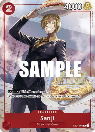 Sanji (Offline Regional 2023) [Winner] (ST01-004) [One Piece Promotion Cards] Foil One Piece Single Bandai
