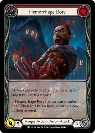 Hemorrhage Bore (Red) [LGS119] (Promo)  Rainbow Foil Flesh And Blood Single Flesh And Blood   