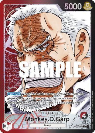 Monkey.D.Garp (002) (Alternate Art) (OP02-002) [Paramount War] Foil One Piece Single Bandai