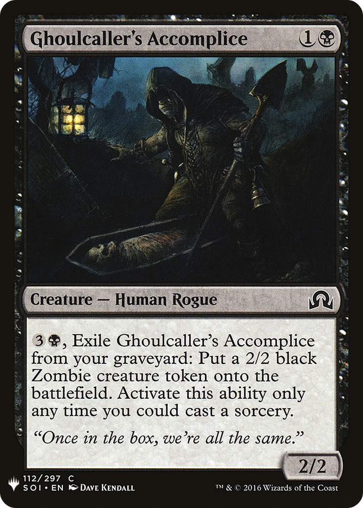Ghoulcaller's Accomplice (LIST-112) [Mystery Booster] The List MTG Single Wizards of the Coast
