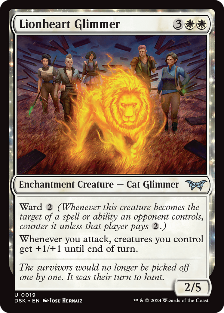 Lionheart Glimmer (DSK-019) [Duskmourn: House of Horror] Foil MTG Single Wizards of the Coast