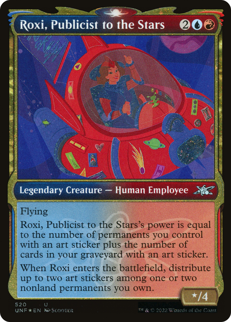 Roxi, Publicist to the Stars (Galaxy Foil) (UNF-520) [Unfinity] (Showcase) Foil MTG Single Wizards of the Coast