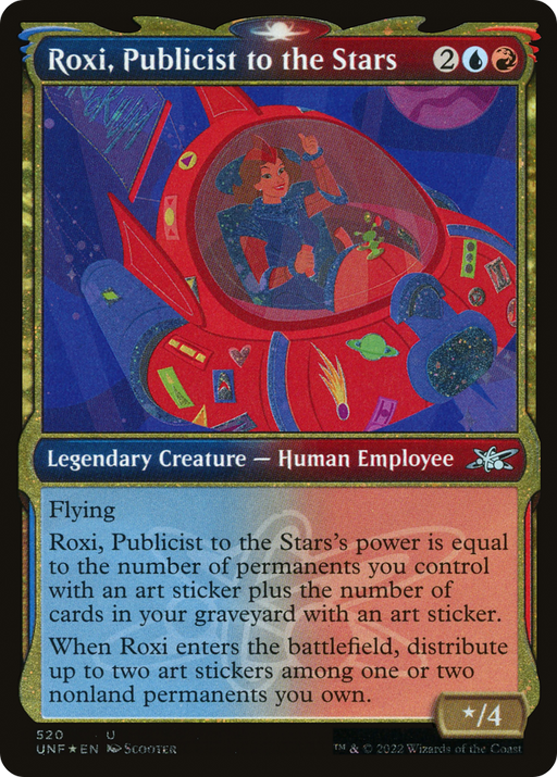 Roxi, Publicist to the Stars (Galaxy Foil) (UNF-520) [Unfinity] (Showcase) Foil MTG Single Wizards of the Coast